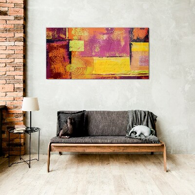 Colorful abstract compositions Glass art print