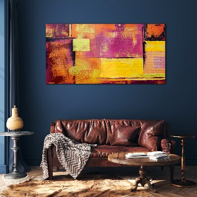 Colorful abstract compositions Glass art print