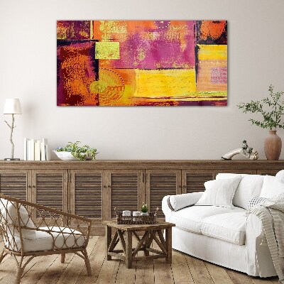 Colorful abstract compositions Glass art print