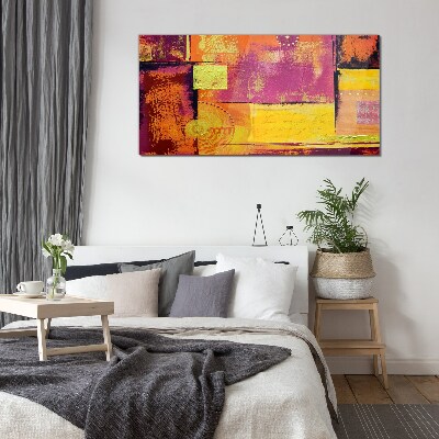 Colorful abstract compositions Glass art print