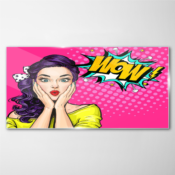 Pop Art Surprise Glass art print