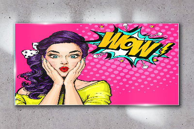Pop Art Surprise Glass art print