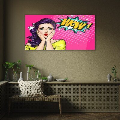 Pop Art Surprise Glass art print