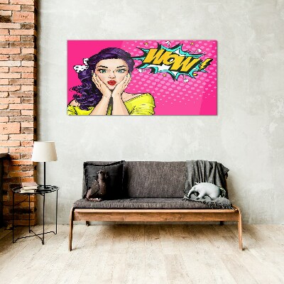 Pop Art Surprise Glass art print