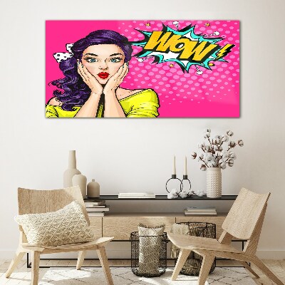 Pop Art Surprise Glass art print