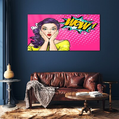 Pop Art Surprise Glass art print