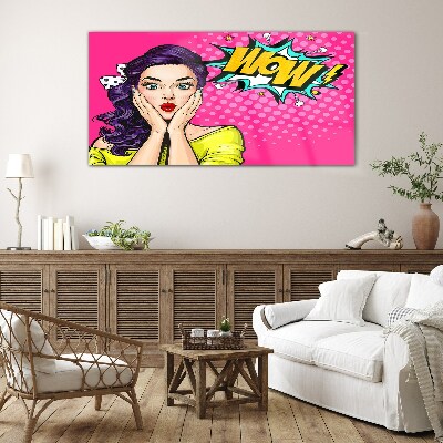 Pop Art Surprise Glass art print