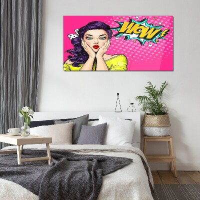 Pop Art Surprise Glass art print