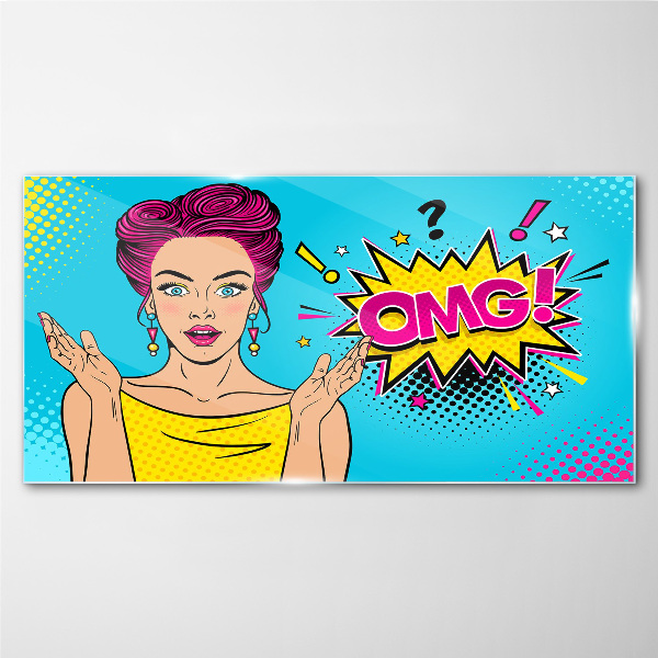 Pop Art Surprise Glass art print