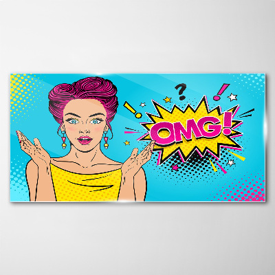 Pop Art Surprise Glass art print