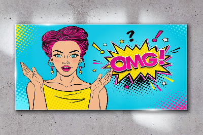 Pop Art Surprise Glass art print