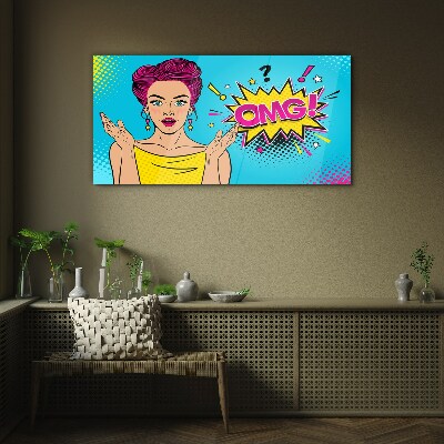 Pop Art Surprise Glass art print