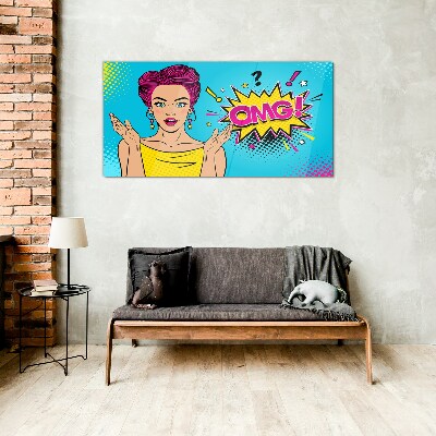 Pop Art Surprise Glass art print