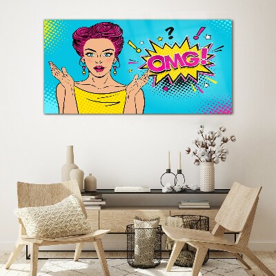 Pop Art Surprise Glass art print