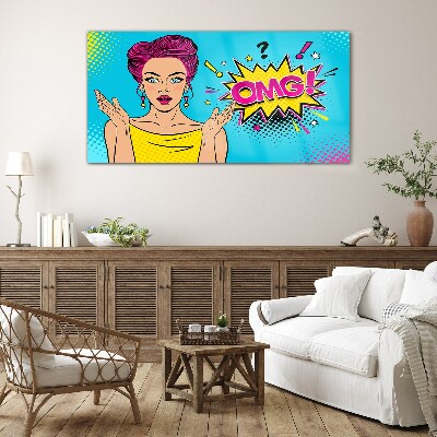 Pop Art Surprise Glass art print