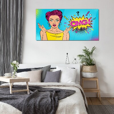 Pop Art Surprise Glass art print