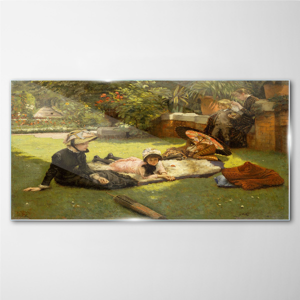 Summer Afternoon in the Garden Wall art on glass