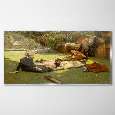 Summer Afternoon in the Garden Wall art on glass