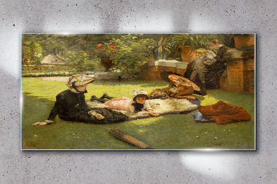 Summer Afternoon in the Garden Wall art on glass