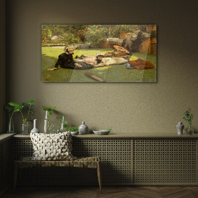 Summer Afternoon in the Garden Wall art on glass