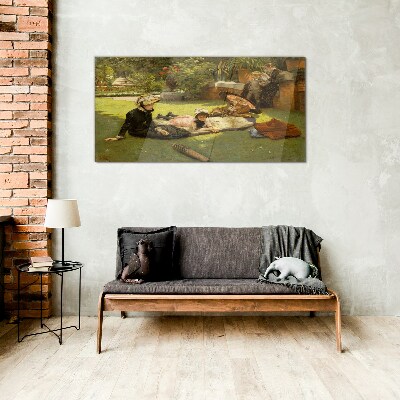 Summer Afternoon in the Garden Wall art on glass