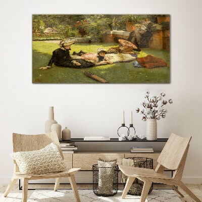 Summer Afternoon in the Garden Wall art on glass