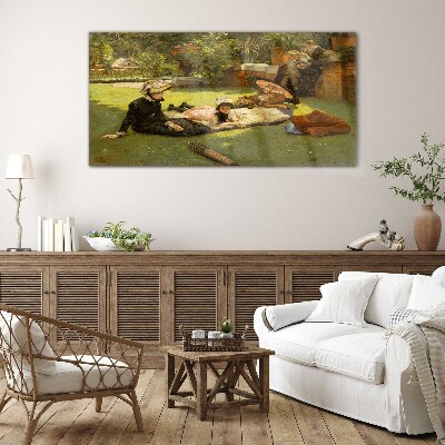 Summer Afternoon in the Garden Wall art on glass