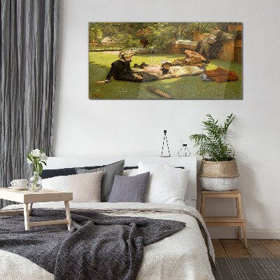 Summer Afternoon in the Garden Wall art on glass