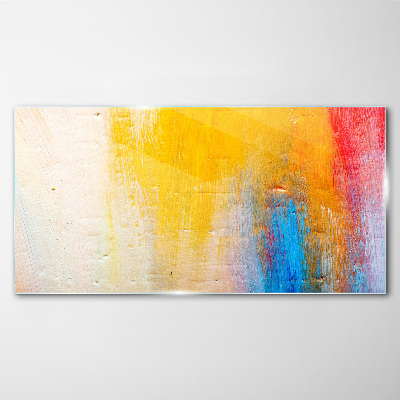 Colorful abstraction on a white background Glass art print