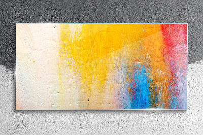 Colorful abstraction on a white background Glass art print