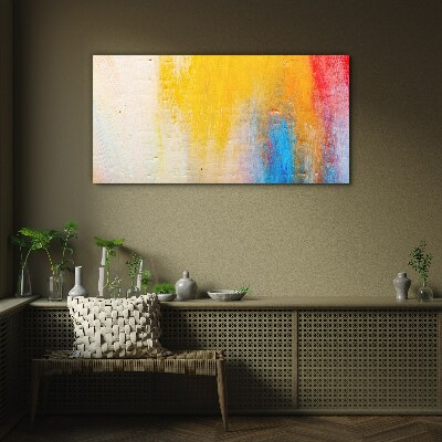 Colorful abstraction on a white background Glass art print