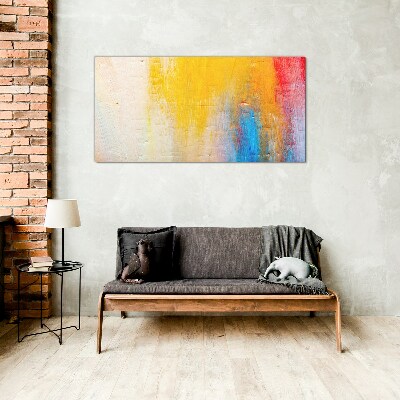 Colorful abstraction on a white background Glass art print