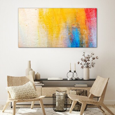 Colorful abstraction on a white background Glass art print
