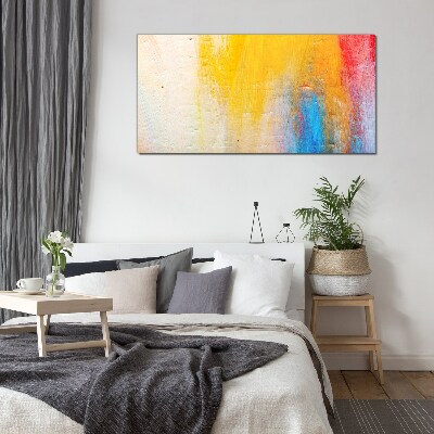 Colorful abstraction on a white background Glass art print