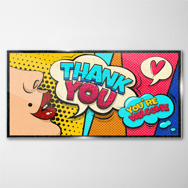 Pop Art: Expression of Gratitude Wall art on glass