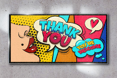 Pop Art: Expression of Gratitude Wall art on glass