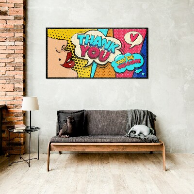 Pop Art: Expression of Gratitude Wall art on glass