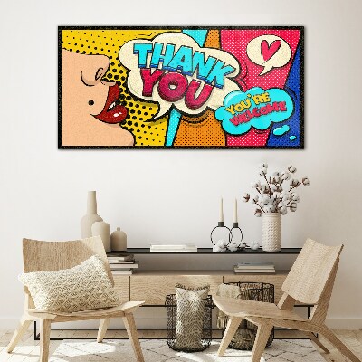 Pop Art: Expression of Gratitude Wall art on glass