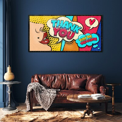 Pop Art: Expression of Gratitude Wall art on glass