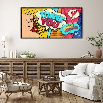 Pop Art: Expression of Gratitude Wall art on glass