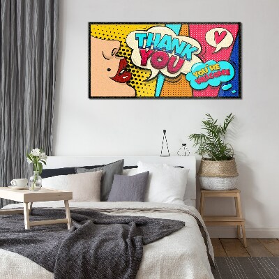 Pop Art: Expression of Gratitude Wall art on glass