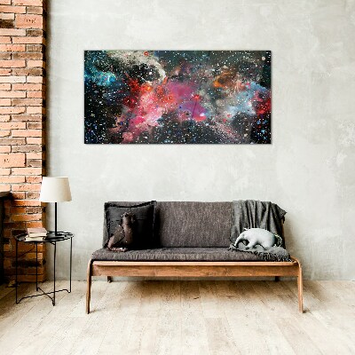 Abstract cosmos star Glass Wall Art