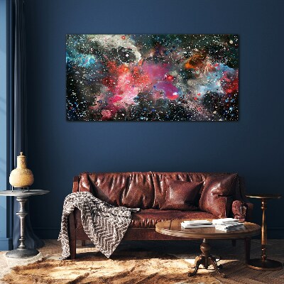 Abstract cosmos star Glass Wall Art