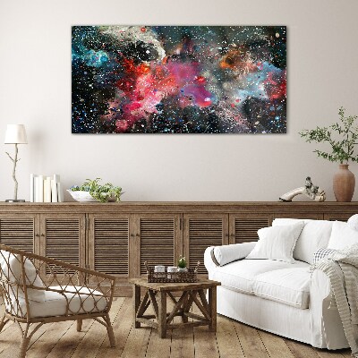 Abstract cosmos star Glass Wall Art