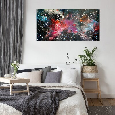 Abstract cosmos star Glass Wall Art