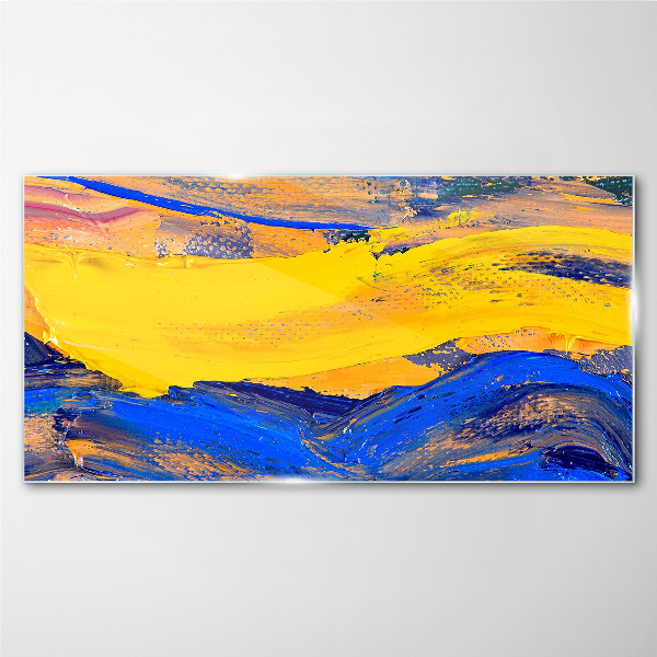 The colors of the sky and sea Wall art on glass