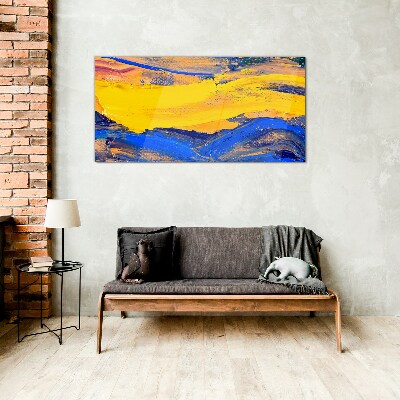 The colors of the sky and sea Wall art on glass