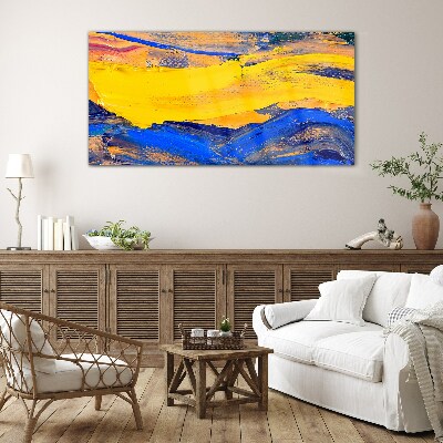 The colors of the sky and sea Wall art on glass