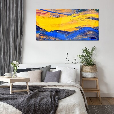 The colors of the sky and sea Wall art on glass