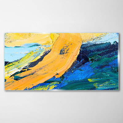 A wave of colors in motion Glass art print